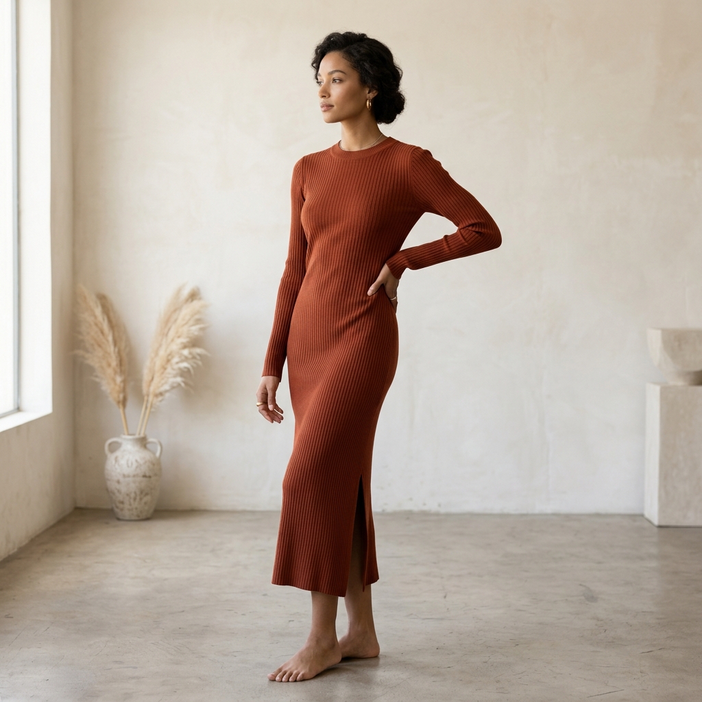 Ribbed Knit Dress
